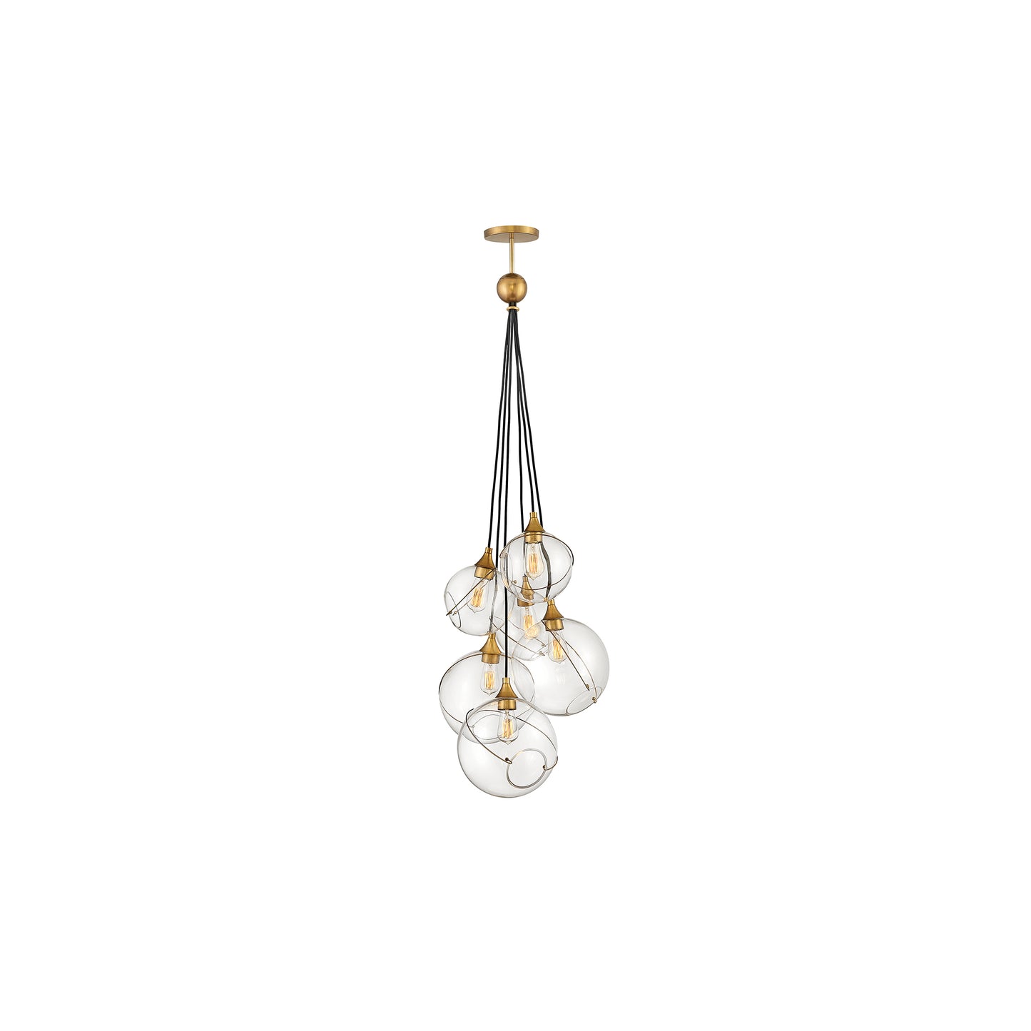 Skye 6-Light Pendant in Heritage Brass