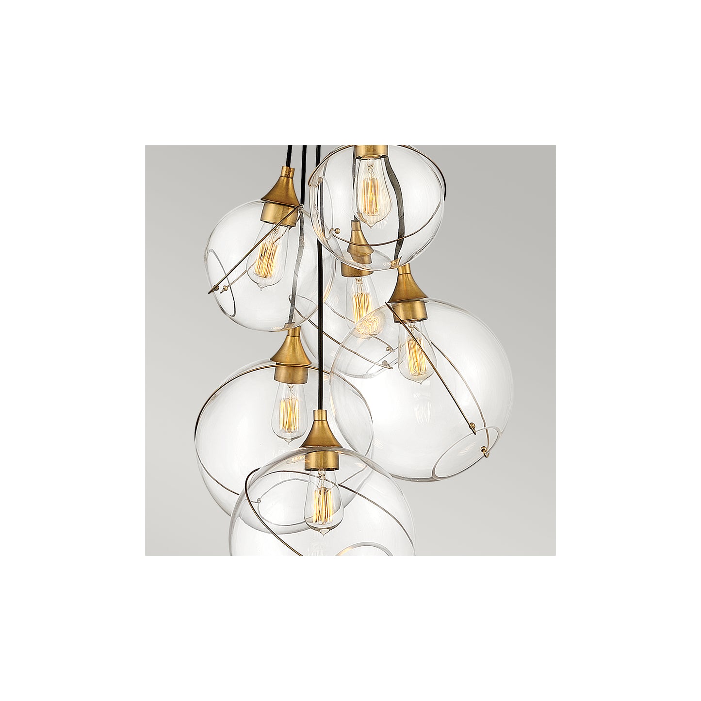 Skye 6-Light Pendant in Heritage Brass