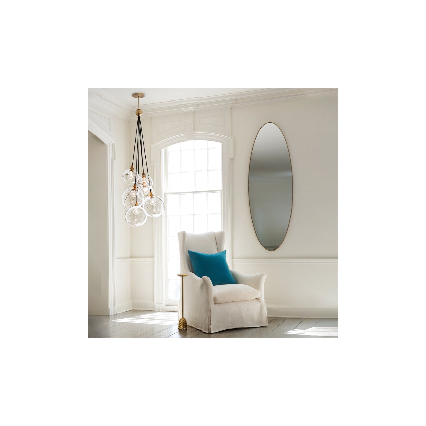 Skye 6-Light Pendant in Heritage Brass