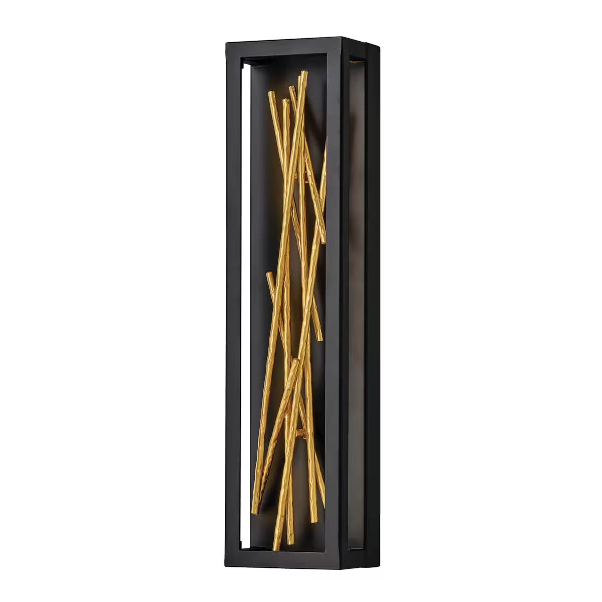 Styx LED Wall Light in Black & Gilded Gold