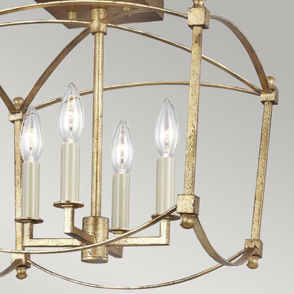 Quintiesse Thayer 4-Light Semi-Flush Ceiling Light