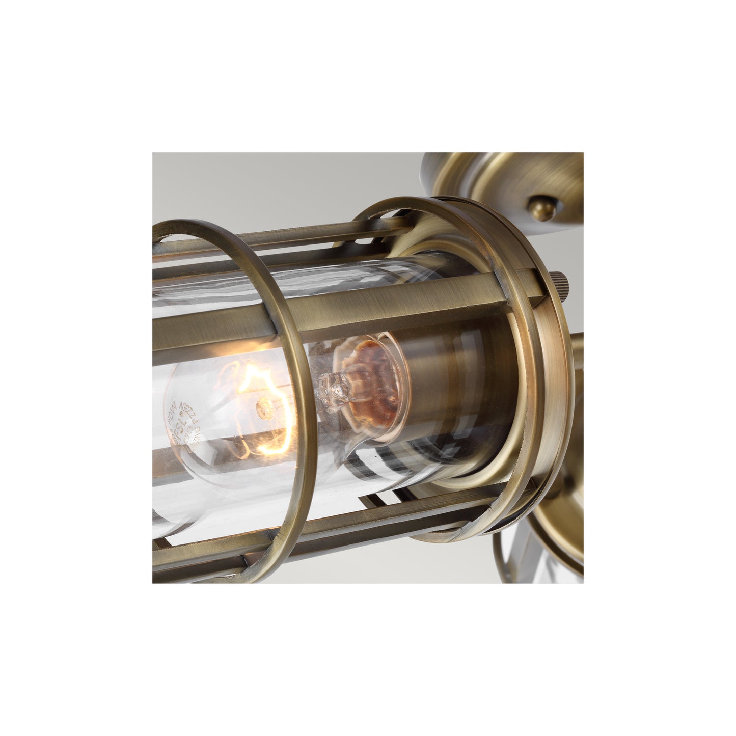 Urban Restoration 3-Light Semi Flush in Dark Antique Brass
