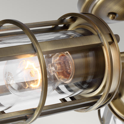 Quintiesse Urban Restoration 3-Light Semi-Flush Ceiling Light