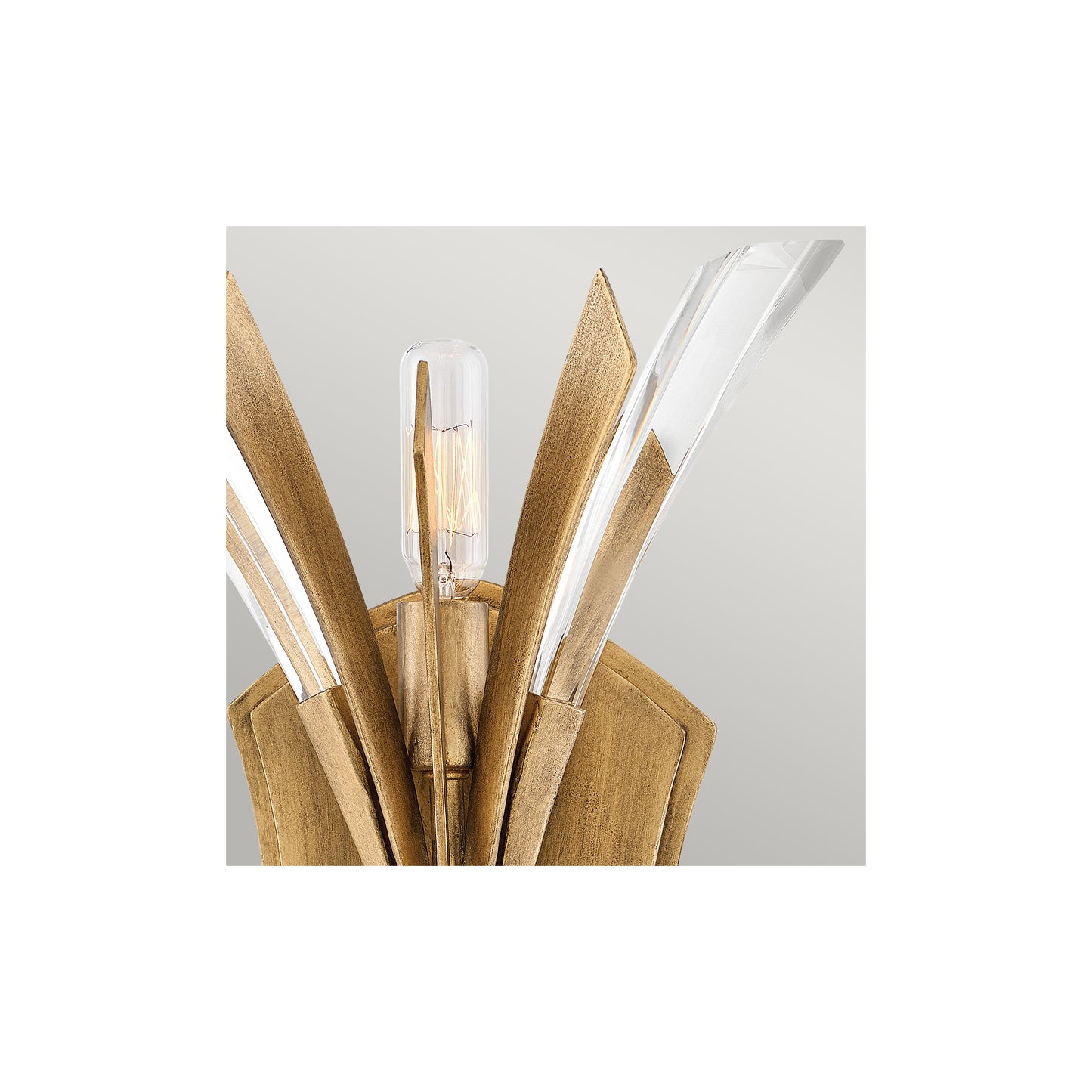 Vida 2-Light Wall Light in Burnished Gold