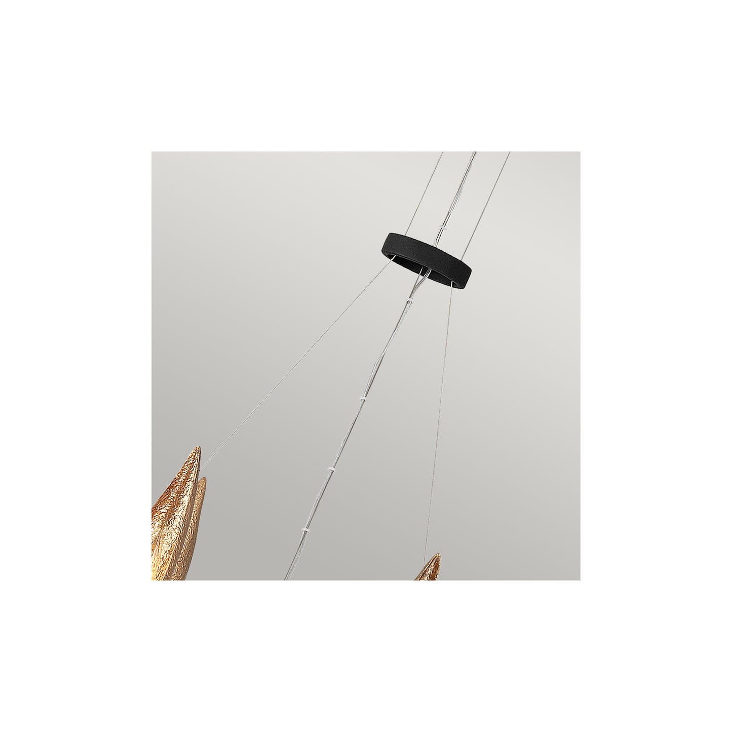Willow 18-Light Chandelier in Carbon Black with Deluxe Gold