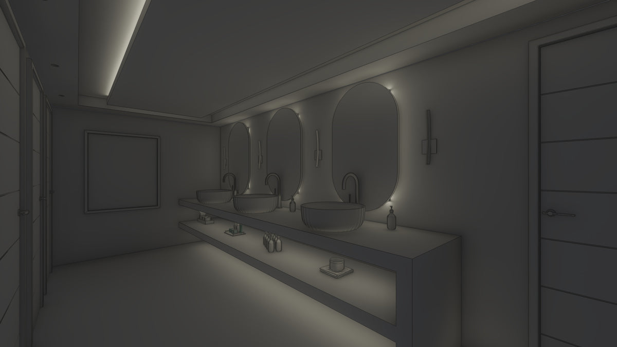 Backlit mirror integration