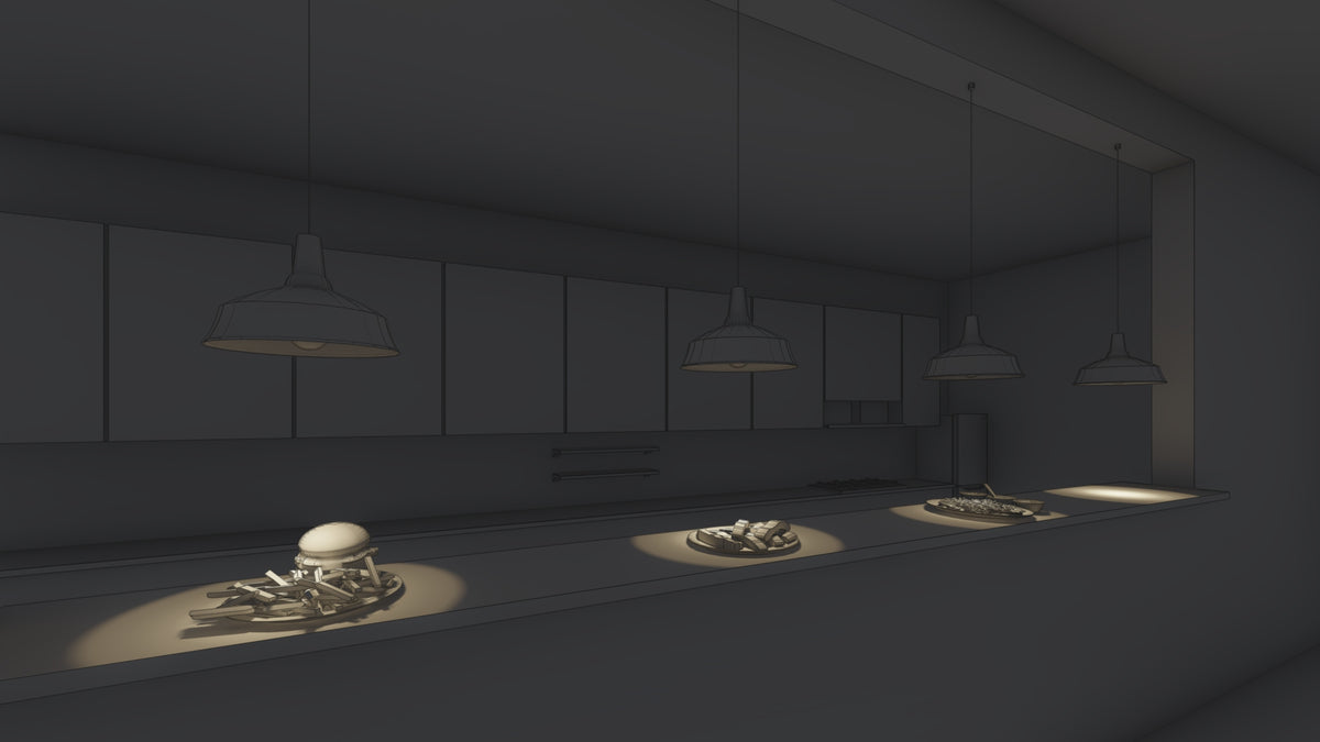 Kitchen pass   heat lamp integration