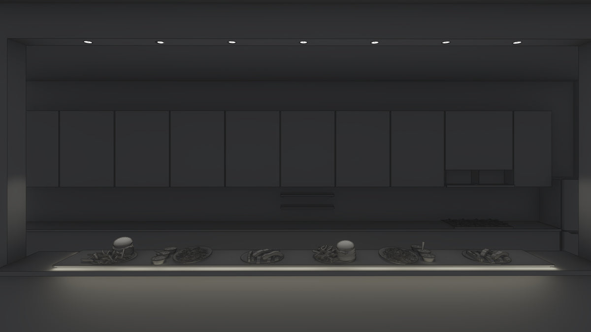 Led plate warming with accent