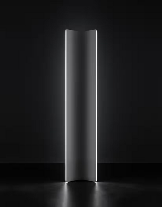 Stanley Floor Lamp in Brushed Stainless Steel