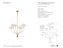 Visual Comfort Griffin Large Staggered Tail Chandelier