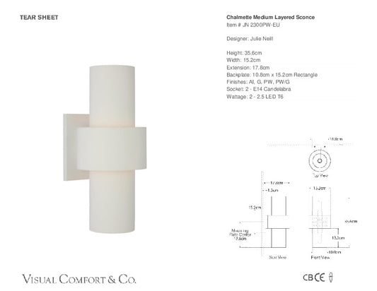 Visual Comfort Chalmette Layered Sconce