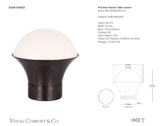 Precision Accent Table Lantern