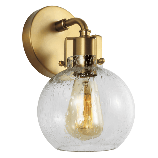 Clara 1-Light Sconce with Seeded Glass