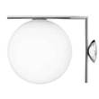 Flos IC C/W2 Wall or Ceiling Light with Blown Glass Opal Diffuser in Chrome