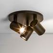 Astro Ascoli 3-Light Round Adjustable Ceiling Spotlight in Bronze