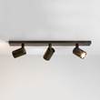 Astro Ascoli 3-Light Adjustable Bar Ceiling Spotlight in Bronze