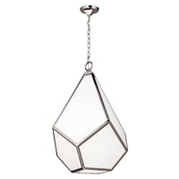 Diamond Single Opal Glass Pendant