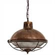 Mullan Lighting Marlow Cage Lamp Industrial Factory Light in Antique Brass
