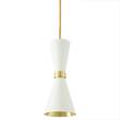 Mullan Lighting Cairo Contemporary Pendant with Conical Design in White