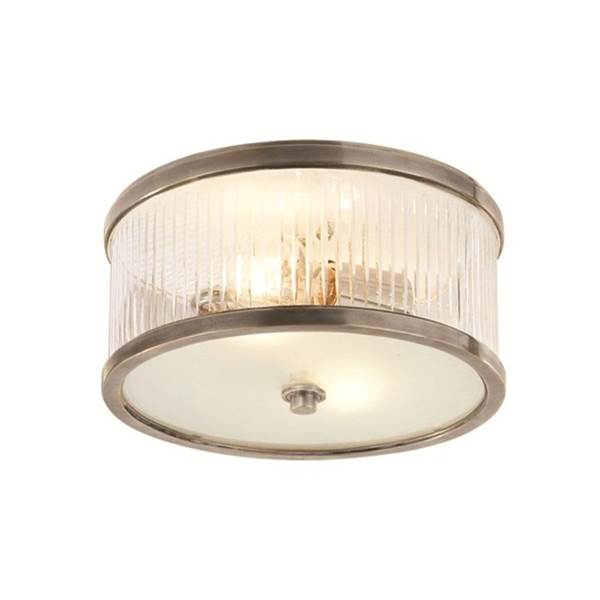 Visual Comfort Randolph Small Round Frosted Glass Flush Mount