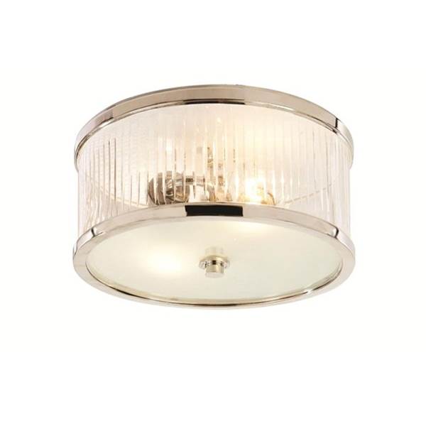 Visual Comfort Randolph Small Round Frosted Glass Flush Mount