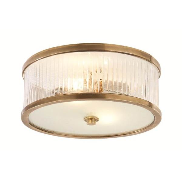 Visual Comfort Randolph Large Round Frosted Glass Flush Mount