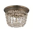 Visual Comfort Paris Flea Market Small Flush Mount with Seeded Glass in Sheffield Silver