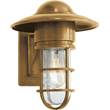 Visual Comfort Marine Indoor/Outdoor Wall Light with Seeded Glass in Hand-Rubbed Antique Brass