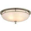 Visual Comfort Openwork Large Frosted Glass Flush Mount in Antique Nickel