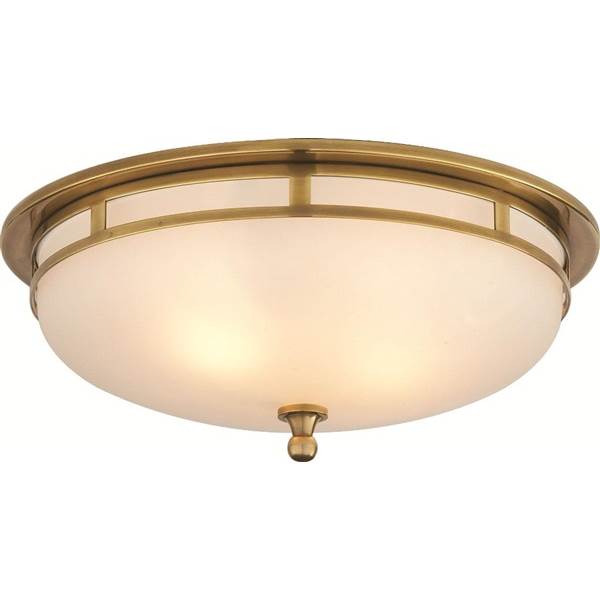 Visual Comfort Openwork Large Frosted Glass Flush Mount