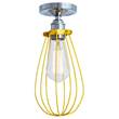 Mullan Lighting Vox Industrial Cage Ceiling Light in Yellow
