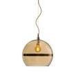 EBB & FLOW Rowan 39cm Extra-Large Mouth Blown LED Pendant with Metallic Stripe in Gold/Gold