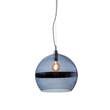 EBB & FLOW Rowan 39cm Extra-Large Mouth Blown LED Pendant with Metallic Stripe in Blue/Blue