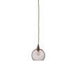 EBB & FLOW Rowan 15.5cm Small Pendant Brass Metal Fitting with Mouth Blown Glass in Bright coral