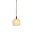 EBB & FLOW Rowan 15.5cm Small Pendant Brass Metal Fitting with Mouth Blown Glass in Alabaster