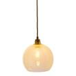 EBB & FLOW Rowan 22cm Medium LED Pendant Brass Metal Fitting with Mouth Blown Glass in Alabaster