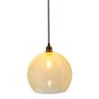 EBB & FLOW Rowan 28cm Large LED Pendant Brass Metal Fitting with Mouth Blown Glass in Alabaster