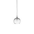 EBB & FLOW Rowan 15.5cm Small Pendant Silver Metal Fitting with Mouth Blown Glass in Clear