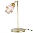 Mullan Lighting Praia Cage Industrial Table Lamp in Polished Brass