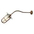 Mullan Lighting Brom Frosted Glass Wall Light IP65 in Antique Brass