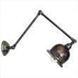 Mullan Lighting Dale Poster Wall Light with Swivel Arm in Antique Silver