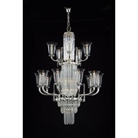 Gallery 25-Light Crystal Glass Chandelier Glass Shade