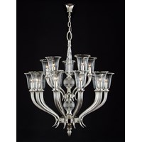 Gallery 15-Light Crystal Glass Chandelier Glass Shade