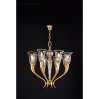 Gallery 8-Light Crystal Chandelier Glass Shade