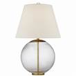 Visual Comfort Morton Table Lamp with Linen Shade in Clear