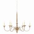 Visual Comfort Country Six-Light Belgian White Chandelier in Small