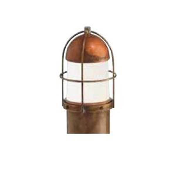 Il Fanale Garden White Glass Exterior Floor Light Post with Grid