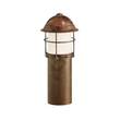 Il Fanale Garden White Glass Exterior Floor Light Post with Grid in Small