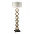 Heathfield & Co Rollo Floor Lamp with Shade in Antique Gold