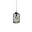 EBB & FLOW Pillar 19cm Dimples LED Pendant with Mouthblown Glass in Smokey grey